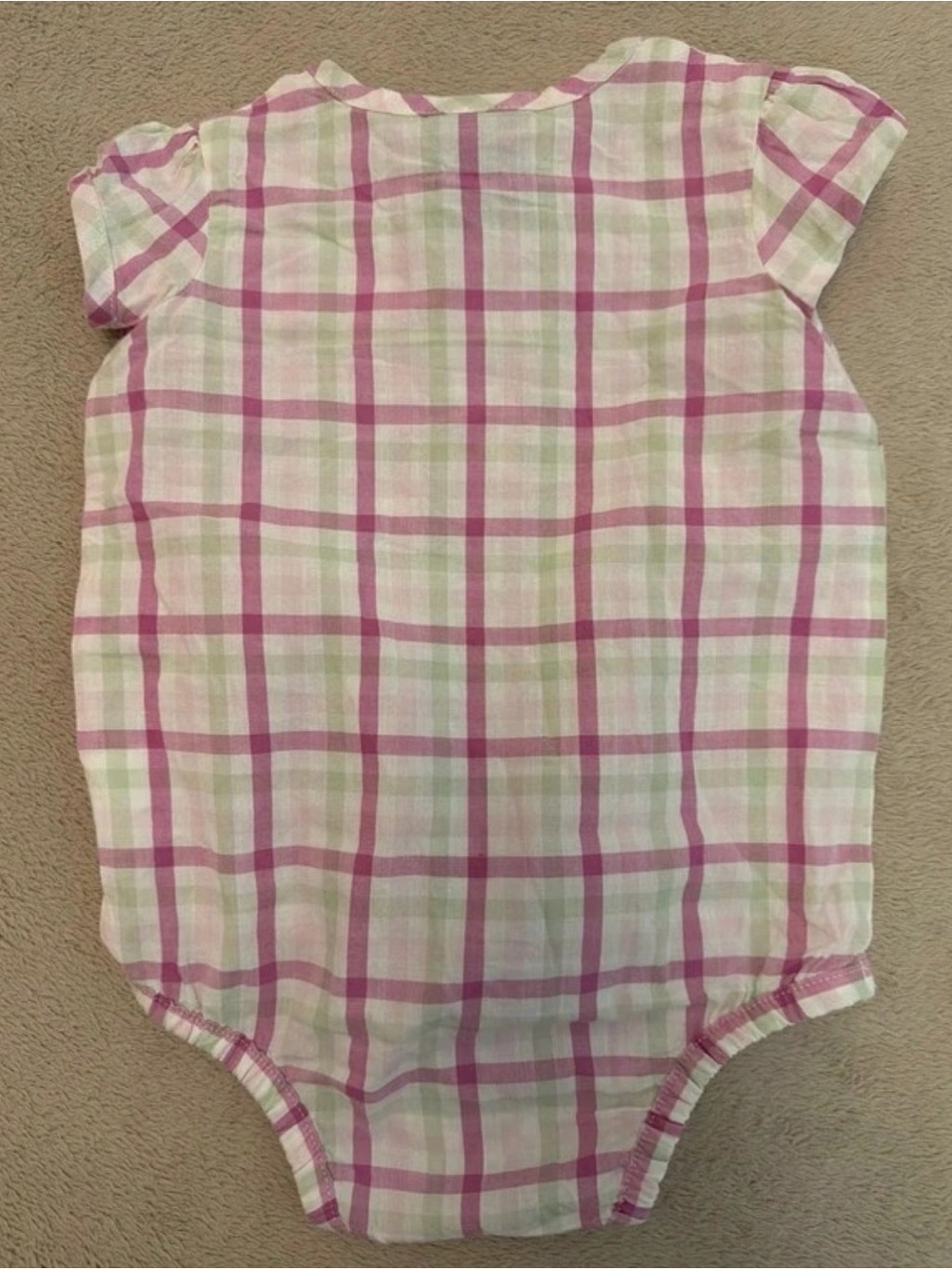 Carhartt Pink and Light Green Plaid Baby/Toddler Shirt - Picture 2 of 3